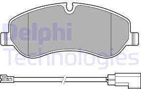 Delphi LP2661 - Kit pastiglie freno, Freno a disco autozon.pro