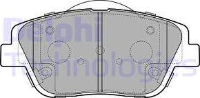 Delphi LP2688 - Kit pastiglie freno, Freno a disco autozon.pro