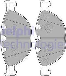 Delphi LP2041 - Kit pastiglie freno, Freno a disco autozon.pro