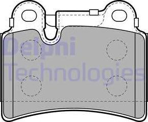 Delphi LP2061-18B1 - Kit pastiglie freno, Freno a disco autozon.pro