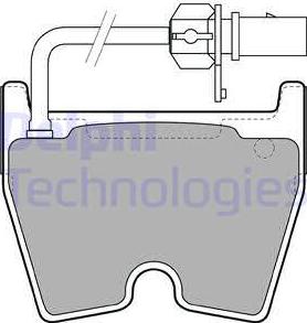 Delphi LP2089 - Kit pastiglie freno, Freno a disco autozon.pro