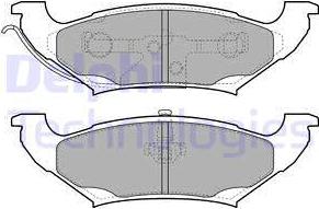 Delphi LP2085 - Kit pastiglie freno, Freno a disco autozon.pro