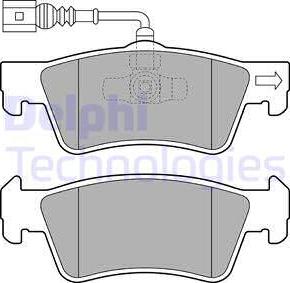 Delphi LP2086 - Kit pastiglie freno, Freno a disco autozon.pro