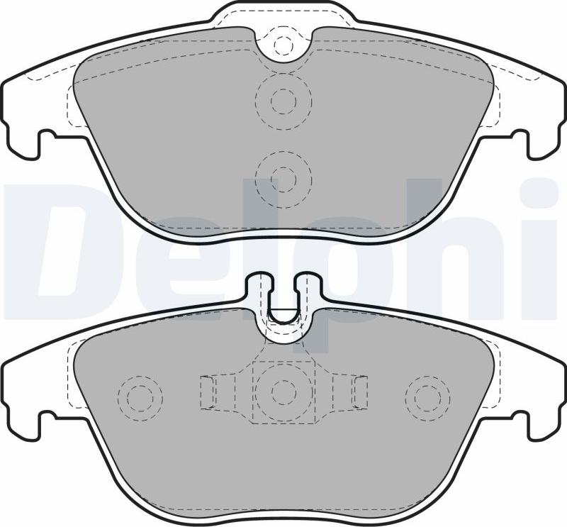 Delphi LP2029-17B1 - Kit pastiglie freno, Freno a disco autozon.pro