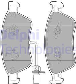 Delphi LP2072 - Kit pastiglie freno, Freno a disco autozon.pro