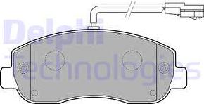 Delphi LP2190 - Kit pastiglie freno, Freno a disco autozon.pro