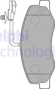 Delphi LP2192 - Kit pastiglie freno, Freno a disco autozon.pro