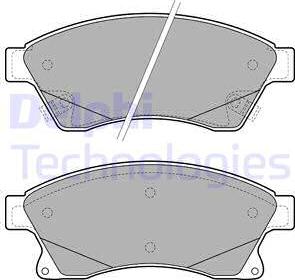 Delphi LP2142 - Kit pastiglie freno, Freno a disco autozon.pro