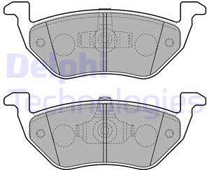 Delphi LP2158 - Kit pastiglie freno, Freno a disco autozon.pro