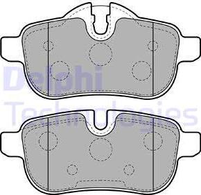 Delphi LP2163-18B1 - Kit pastiglie freno, Freno a disco autozon.pro