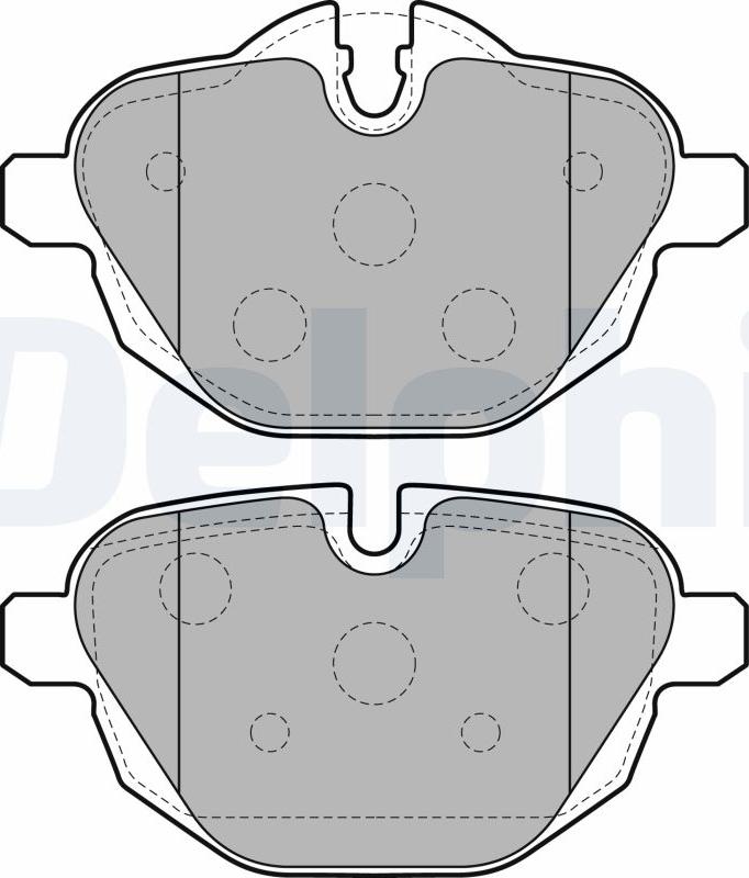 Delphi LP2162-17B1 - Kit pastiglie freno, Freno a disco autozon.pro