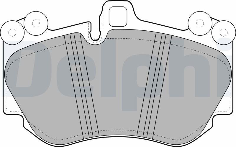 Delphi LP2116-17B1 - Kit pastiglie freno, Freno a disco autozon.pro