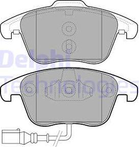 Delphi LP2110 - Kit pastiglie freno, Freno a disco autozon.pro