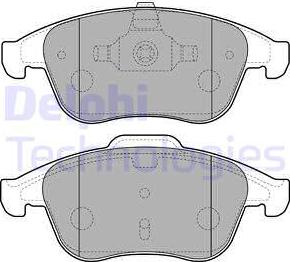 Delphi LP2181 - Kit pastiglie freno, Freno a disco autozon.pro