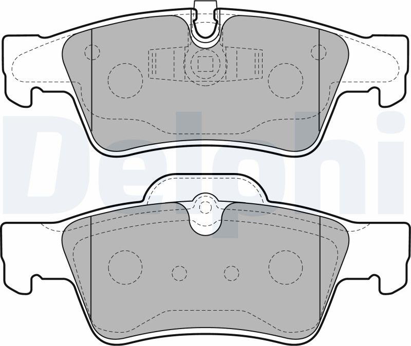 Delphi LP2124-17B1 - Kit pastiglie freno, Freno a disco autozon.pro