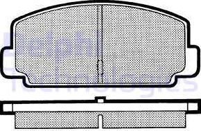 Delphi LP231 - Kit pastiglie freno, Freno a disco autozon.pro