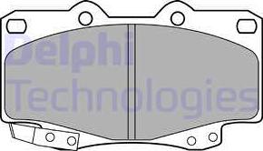 Delphi LP2242 - Kit pastiglie freno, Freno a disco autozon.pro