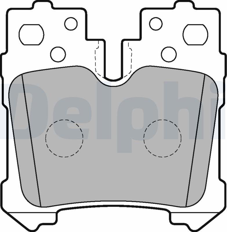 Delphi LP2214-17B1 - Kit pastiglie freno, Freno a disco autozon.pro