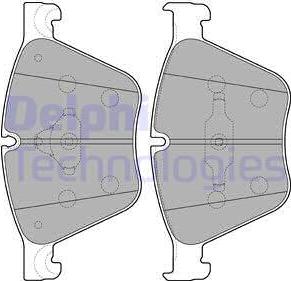 Delphi LP2210 - Kit pastiglie freno, Freno a disco autozon.pro