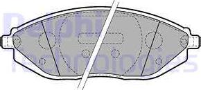 Delphi LP2218 - Kit pastiglie freno, Freno a disco autozon.pro