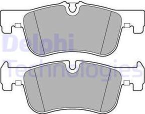 Delphi LP2284 - Kit pastiglie freno, Freno a disco autozon.pro