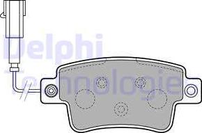 Delphi LP2231 - Kit pastiglie freno, Freno a disco autozon.pro