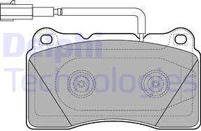 Delphi LP2221 - Kit pastiglie freno, Freno a disco autozon.pro