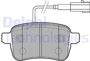 Delphi LP2222 - Kit pastiglie freno, Freno a disco autozon.pro