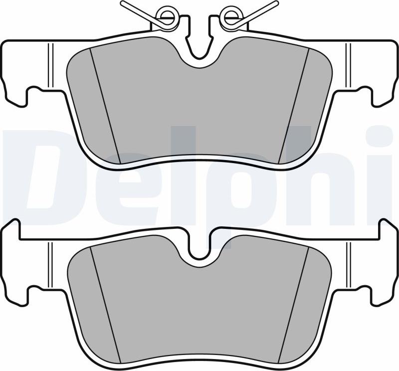 Delphi LP2719-17B1 - Kit pastiglie freno, Freno a disco autozon.pro