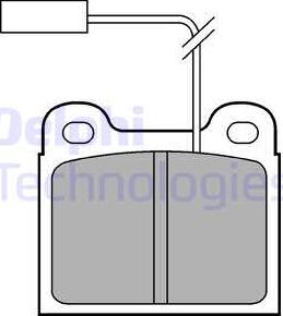 Delphi LP711 - Kit pastiglie freno, Freno a disco autozon.pro