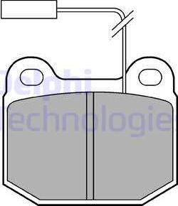 Delphi LP712 - Kit pastiglie freno, Freno a disco autozon.pro