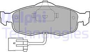 Delphi LP781 - Kit pastiglie freno, Freno a disco autozon.pro