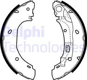 Delphi LS1925 - Kit ganasce freno autozon.pro