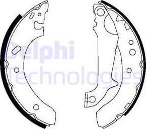 Delphi LS1683 - Kit ganasce freno autozon.pro