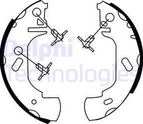 Delphi LS1632 - Kit ganasce freno autozon.pro