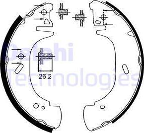 Delphi LS1896 - Kit ganasce freno autozon.pro