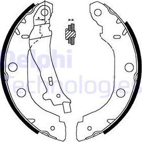 Delphi LS1828 - Kit ganasce freno autozon.pro