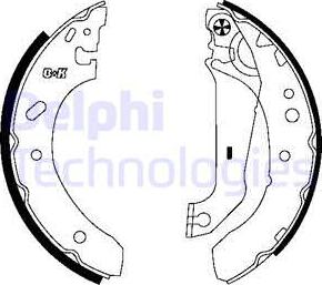 Delphi LS1782 - Kit ganasce freno autozon.pro