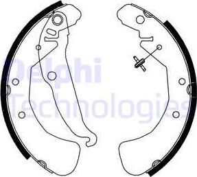 Delphi LS1729 - Kit ganasce freno autozon.pro