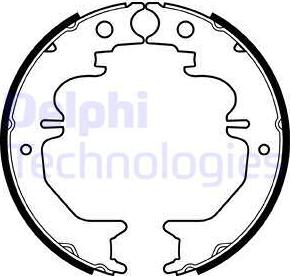 Delphi LS2053 - Kit ganasce, Freno stazionamento autozon.pro