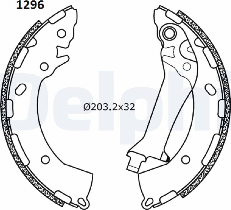 Delphi LS2180 - Kit ganasce freno autozon.pro