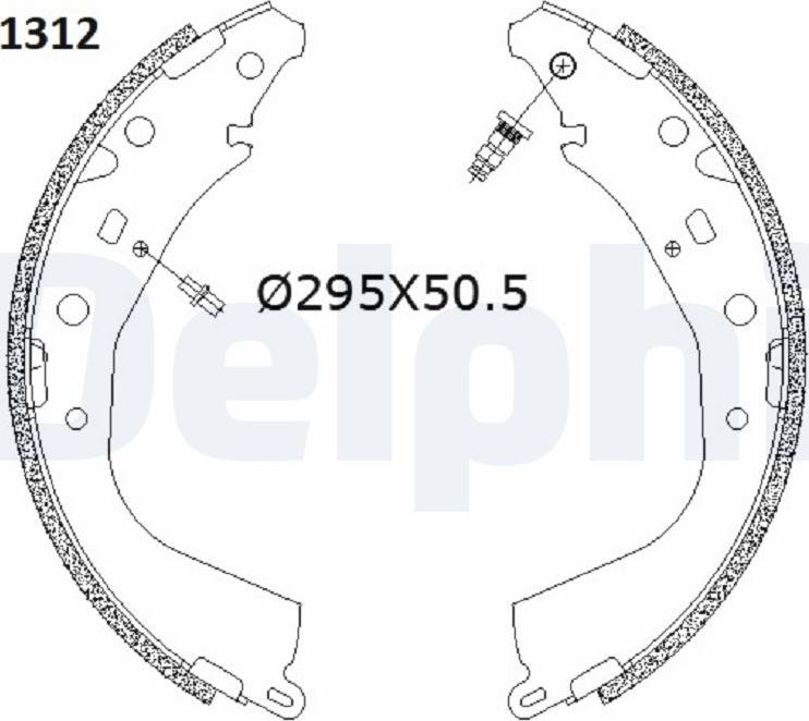 Delphi LS2187 - Kit ganasce freno autozon.pro