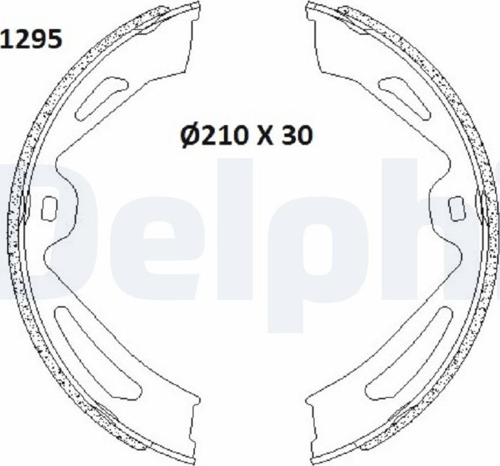 Delphi LS2179 - Kit ganasce, Freno stazionamento autozon.pro