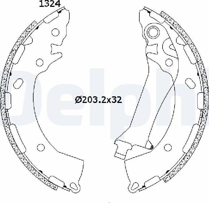 Delphi LS2200 - Kit ganasce freno autozon.pro