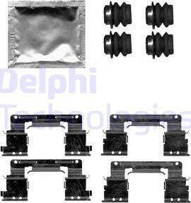 Delphi LX0619 - Kit accessori, Pastiglia freno autozon.pro