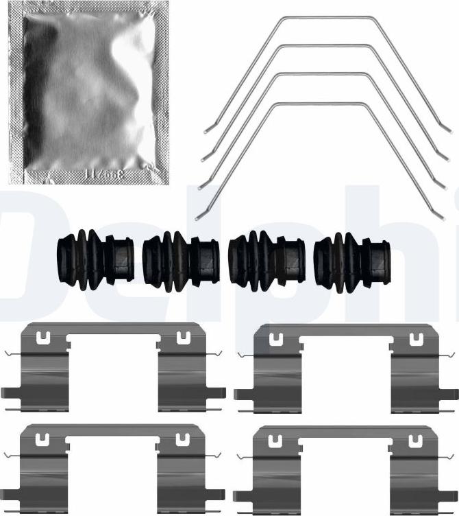 Delphi LX0788 - Kit accessori, Pastiglia freno autozon.pro