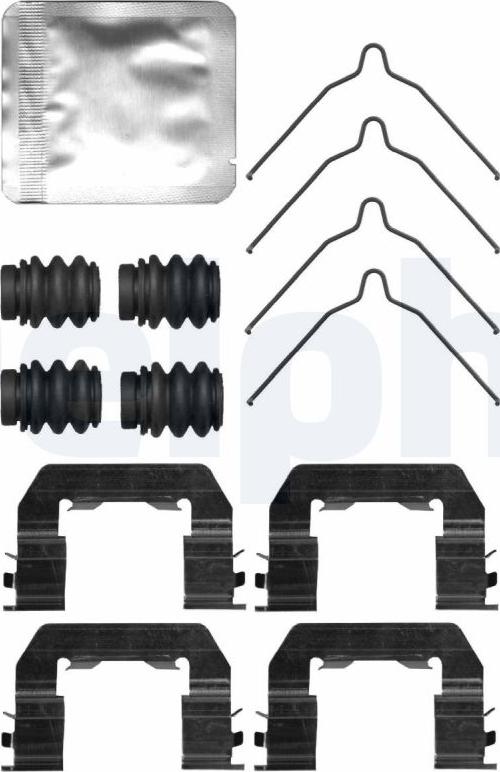 Delphi LX0736 - Kit accessori, Pastiglia freno autozon.pro