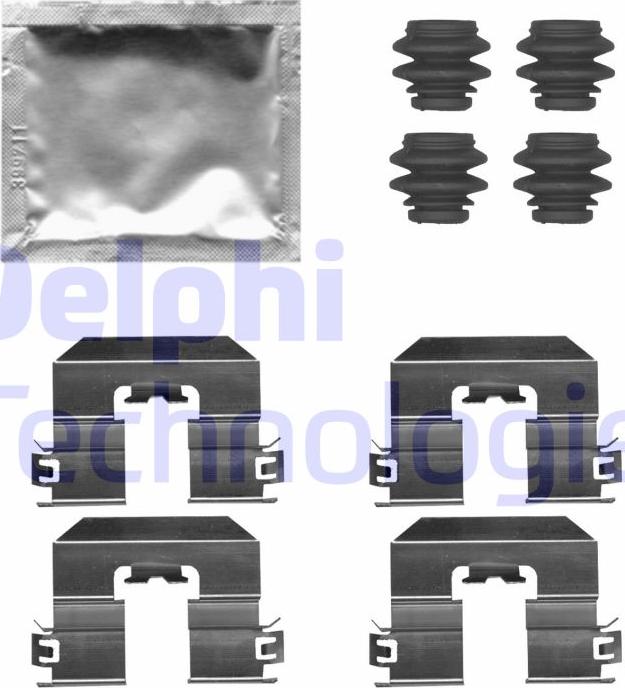 Delphi LX0729 - Kit accessori, Pastiglia freno autozon.pro