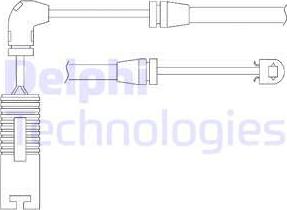 Delphi LZ0156 - Contatto segnalazione, Usura past. freno / mat. d'attrito autozon.pro