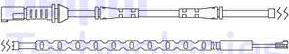 Delphi LZ0211 - Contatto segnalazione, Usura past. freno / mat. d'attrito autozon.pro